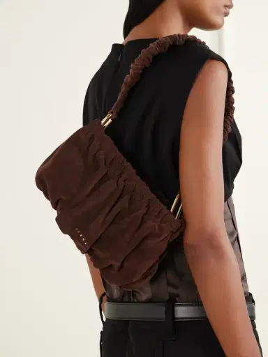 Marni Suede Shoulder Bag | Thumbnail 2 Marni Suede Shoulder Bag | Thumbnail 2
