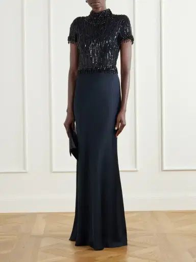 Jenny Packham Trinity Beaded Satin Gown | Thumbnail 2 Jenny Packham Trinity Beaded Satin Gown | Thumbnail 2