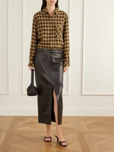 Co Double-slit Leather Midi Skirt | Thumbnail 2 Co Double-slit Leather Midi Skirt | Thumbnail 2