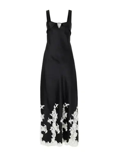 Simkhai Lea Lace-trimmed Satin Maxi Dress | Thumbnail 1 Simkhai Lea Lace-trimmed Satin Maxi Dress | Thumbnail 1