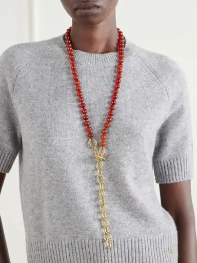 PAOLA SIGHINOLFI Grace Gold-plated Carnelian Necklace | Thumbnail 5 PAOLA SIGHINOLFI Grace Gold-plated Carnelian Necklace | Thumbnail 5