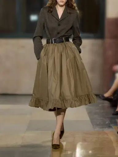 MM6 MAISON MARGIELA Waxed Cotton-blend Midi Skirt | Thumbnail 6 MM6 MAISON MARGIELA Waxed Cotton-blend Midi Skirt | Thumbnail 6