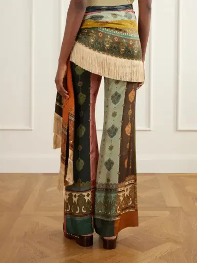 Zimmermann Valiant Printed Fringe-trimmed Silk-satin Wide-leg Wrap Pants | Thumbnail 4 Zimmermann Valiant Printed Fringe-trimmed Silk-satin Wide-leg Wrap Pants | Thumbnail 4