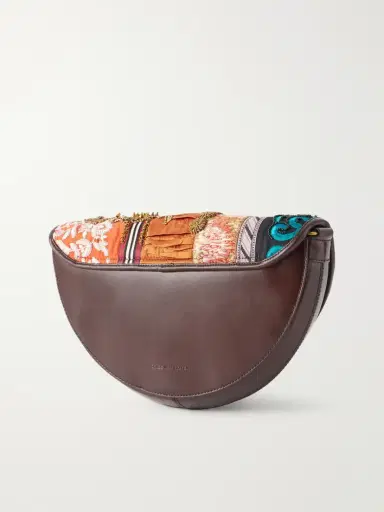 Dries Van Noten Bead-embellished Patchwork-trimmed Leather Shoulder Bag | Thumbnail 4 Dries Van Noten Bead-embellished Patchwork-trimmed Leather Shoulder Bag | Thumbnail 4