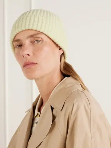 Johnstons of Elgin Lovat Ribbed Cashmere Beanie | Thumbnail 2 Johnstons of Elgin Lovat Ribbed Cashmere Beanie | Thumbnail 2