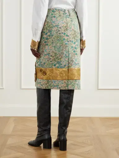 Dries Van Noten Embellished Floral-jacquard Midi Skirt | Thumbnail 4 Dries Van Noten Embellished Floral-jacquard Midi Skirt | Thumbnail 4