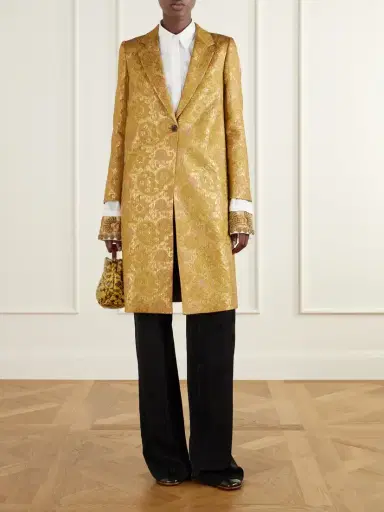 Dries Van Noten Floral-jacquard Coat | Thumbnail 2 Dries Van Noten Floral-jacquard Coat | Thumbnail 2