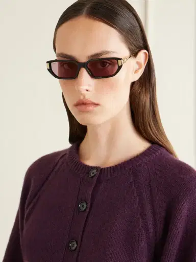 Cartier Eyewear Panthère De Cartier Rectangular-frame Recycled-acetate Gold-tone Sunglasses | Thumbnail 2 Cartier Eyewear Panthère De Cartier Rectangular-frame Recycled-acetate Gold-tone Sunglasses | Thumbnail 2