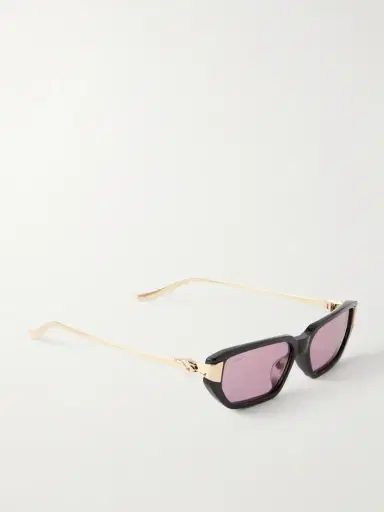 Cartier Eyewear Panthère De Cartier Rectangular-frame Recycled-acetate Gold-tone Sunglasses | Thumbnail 3 Cartier Eyewear Panthère De Cartier Rectangular-frame Recycled-acetate Gold-tone Sunglasses | Thumbnail 3