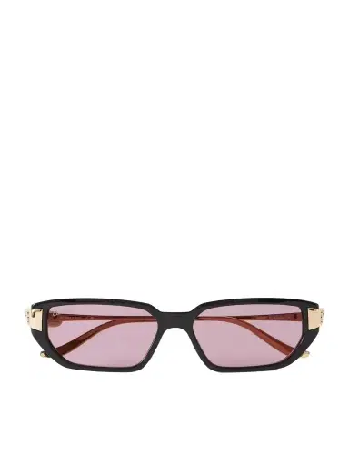 Cartier Eyewear Panthère De Cartier Rectangular-frame Recycled-acetate Gold-tone Sunglasses | Thumbnail 1 Cartier Eyewear Panthère De Cartier Rectangular-frame Recycled-acetate Gold-tone Sunglasses | Thumbnail 1