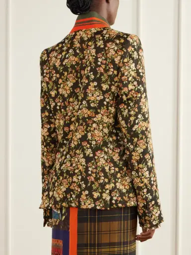 Dries Van Noten Britt Floral-jacquard Cotton-blend Jacket | Thumbnail 4 Dries Van Noten Britt Floral-jacquard Cotton-blend Jacket | Thumbnail 4