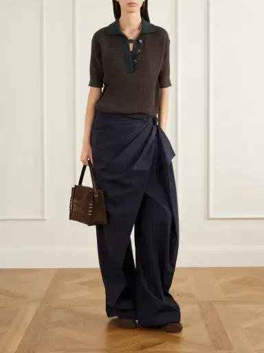 JW Anderson Cotton-drill Wide-leg Wrap Pants | Thumbnail 2 JW Anderson Cotton-drill Wide-leg Wrap Pants | Thumbnail 2