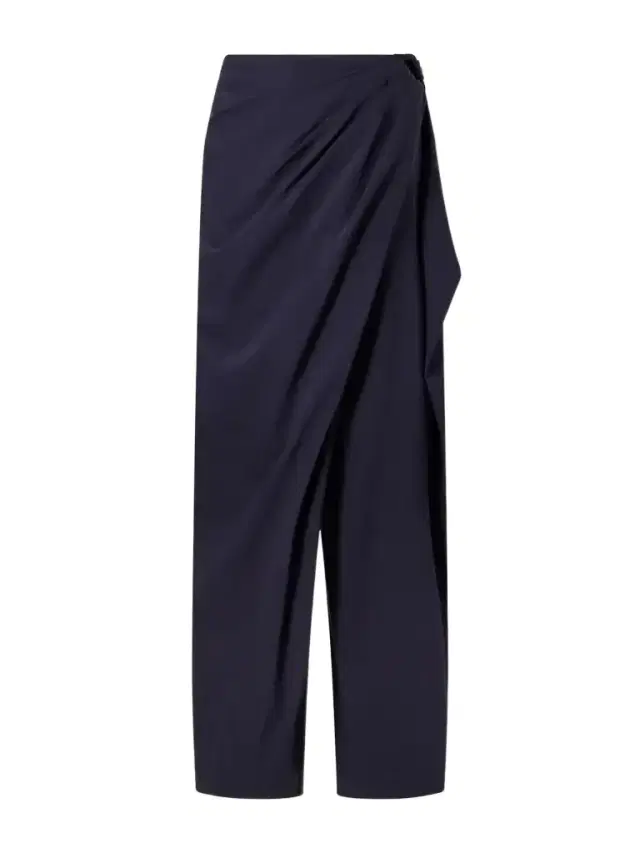 Cotton-drill Wide-leg Wrap Pants Cotton-drill Wide-leg Wrap Pants