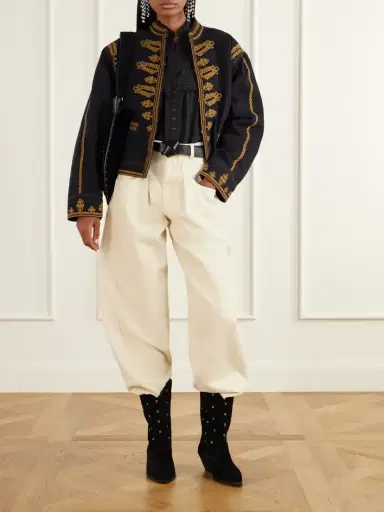 Marant Étoile Emailia Embroidered Padded Cotton-twill Jacket | Thumbnail 2 Marant Étoile Emailia Embroidered Padded Cotton-twill Jacket | Thumbnail 2