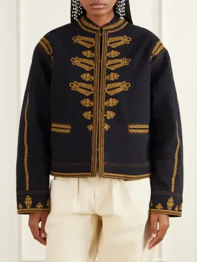 Marant Étoile Emailia Embroidered Padded Cotton-twill Jacket | Thumbnail 3 Marant Étoile Emailia Embroidered Padded Cotton-twill Jacket | Thumbnail 3