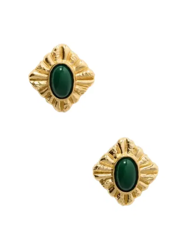 Sasa Gold-plated Malachite Earrings Sasa Gold-plated Malachite Earrings
