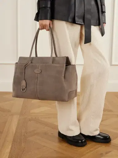 Tod's Logo-embossed Suede Tote | Thumbnail 2 Tod's Logo-embossed Suede Tote | Thumbnail 2