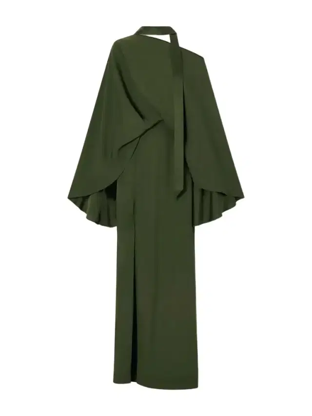 Juniper Asymmetric Tie-detailed Crepe-cady Gown Juniper Asymmetric Tie-detailed Crepe-cady Gown