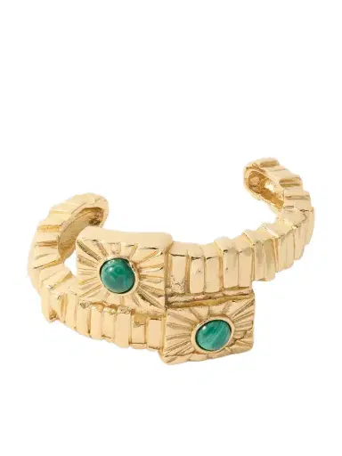 PAOLA SIGHINOLFI Kabala Gold-plated Malachite Bracelet | Thumbnail 1 PAOLA SIGHINOLFI Kabala Gold-plated Malachite Bracelet | Thumbnail 1