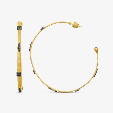 Konstantino Konstantino Callas 18K Yellow Gold Black Diamond & Ruby Hoop Earrings by The Solist | Thumbnail 4 Konstantino Konstantino Callas 18K Yellow Gold Black Diamond & Ruby Hoop Earrings by The Solist | Thumbnail 4
