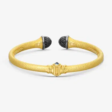 Konstantino Konstantino Callas 18K Yellow Gold Black Diamond & Sapphire Cuff Bracelet by The Solist | Thumbnail 3 Konstantino Konstantino Callas 18K Yellow Gold Black Diamond & Sapphire Cuff Bracelet by The Solist | Thumbnail 3