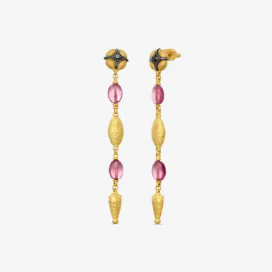 Konstantino Konstantino Callas 18K Yellow Gold Diamond & Pink Tourmaline Drop Earrings by The Solist | Thumbnail 2 Konstantino Konstantino Callas 18K Yellow Gold Diamond & Pink Tourmaline Drop Earrings by The Solist | Thumbnail 2