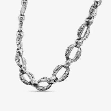 Konstantino Konstantino Classic Sterling Silver Filigree Oval Link Necklace by The Solist | Thumbnail 2 Konstantino Konstantino Classic Sterling Silver Filigree Oval Link Necklace by The Solist | Thumbnail 2