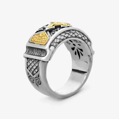 Konstantino Konstantino Heonos 18K Yellow Gold & Sterling Silver Band Ring Sz. 10.5 by The Solist | Thumbnail 2 Konstantino Konstantino Heonos 18K Yellow Gold & Sterling Silver Band Ring Sz. 10.5 by The Solist | Thumbnail 2