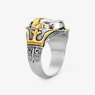 Konstantino Konstantino Minos 18K Yellow Gold & Sterling Silver Lion Head Ring Sz. 12.5 by The Solist | Thumbnail 2 Konstantino Konstantino Minos 18K Yellow Gold & Sterling Silver Lion Head Ring Sz. 12.5 by The Solist | Thumbnail 2