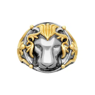 Konstantino Konstantino Minos 18K Yellow Gold & Sterling Silver Lion Head Ring Sz. 12.5 by The Solist | Thumbnail 1 Konstantino Konstantino Minos 18K Yellow Gold & Sterling Silver Lion Head Ring Sz. 12.5 by The Solist | Thumbnail 1