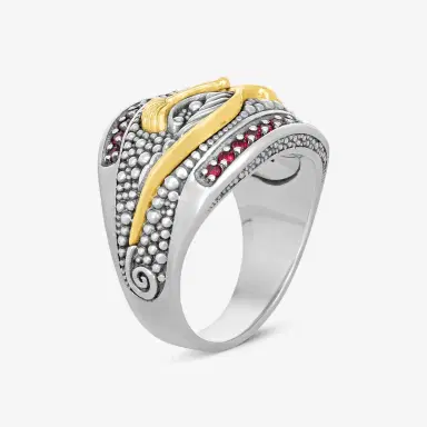Konstantino Konstantino Paradise 18K Yellow Gold & Sterling Silver Corundum Ring Sz. 8 DKJ94 - by The Solist | Thumbnail 2 Konstantino Konstantino Paradise 18K Yellow Gold & Sterling Silver Corundum Ring Sz. 8 DKJ94 - by The Solist | Thumbnail 2