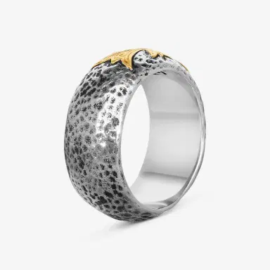 Konstantino Konstantino SG Classic 18K Yellow Gold & Sterling Silver Cross Band Ring Sz. 8 by The Solist | Thumbnail 2 Konstantino Konstantino SG Classic 18K Yellow Gold & Sterling Silver Cross Band Ring Sz. 8 by The Solist | Thumbnail 2