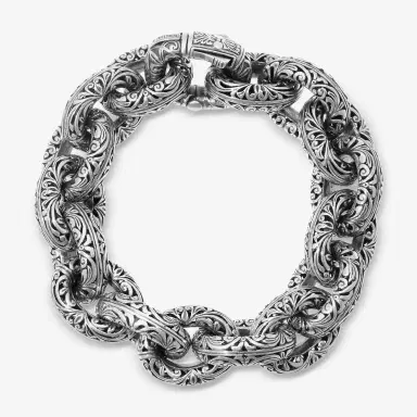 Konstantino Konstantino SS Classic Sterling Silver Large Carved Link Bracelet by The Solist | Thumbnail 2 Konstantino Konstantino SS Classic Sterling Silver Large Carved Link Bracelet by The Solist | Thumbnail 2