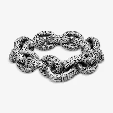 Konstantino Konstantino SS Classic Sterling Silver Large Carved Link Bracelet by The Solist | Thumbnail 3 Konstantino Konstantino SS Classic Sterling Silver Large Carved Link Bracelet by The Solist | Thumbnail 3