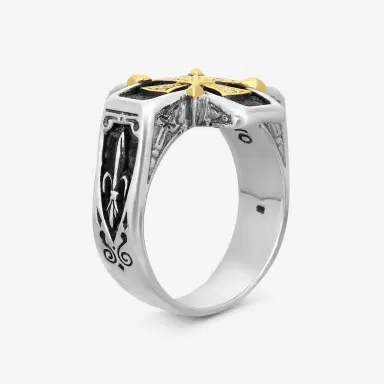 Konstantino Konstantino Stavros 18K Yellow Gold & Sterling Silver Cross Ring Sz. 13.5 by The Solist | Thumbnail 2 Konstantino Konstantino Stavros 18K Yellow Gold & Sterling Silver Cross Ring Sz. 13.5 by The Solist | Thumbnail 2