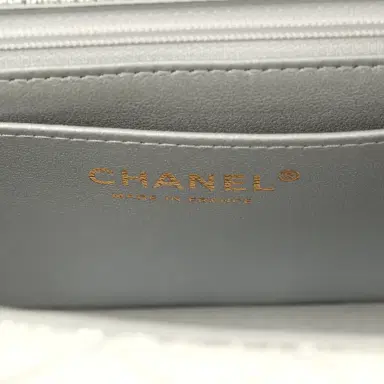 Chanel Chanel Mini Classic Rectangular Flap Bag Silver Metallic Crumpled Calfskin Light Gold Hardware | Thumbnail 10 Chanel Chanel Mini Classic Rectangular Flap Bag Silver Metallic Crumpled Calfskin Light Gold Hardware | Thumbnail 10