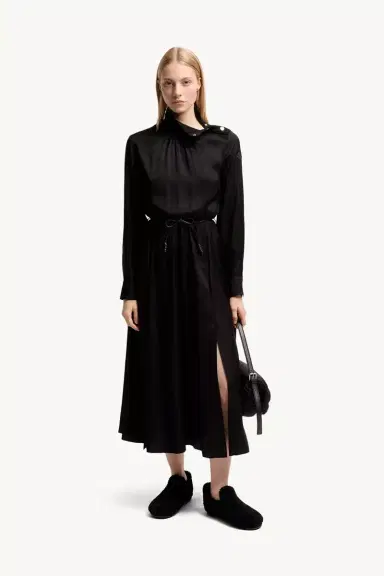 Moncler Leather Logo Long Dress | Thumbnail 3 Moncler Leather Logo Long Dress | Thumbnail 3