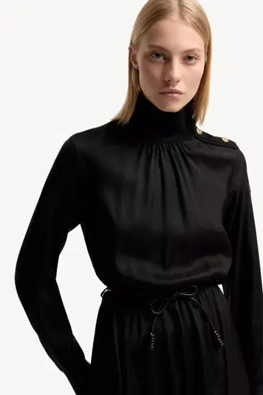Moncler Leather Logo Long Dress | Thumbnail 7 Moncler Leather Logo Long Dress | Thumbnail 7