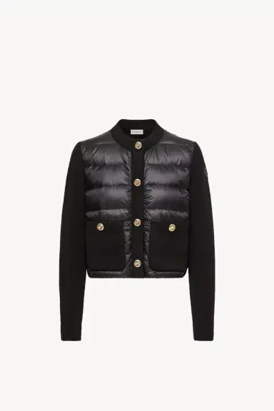 Moncler Bouclé Wool Blend Padded Cardigan | Thumbnail 2 Moncler Bouclé Wool Blend Padded Cardigan | Thumbnail 2