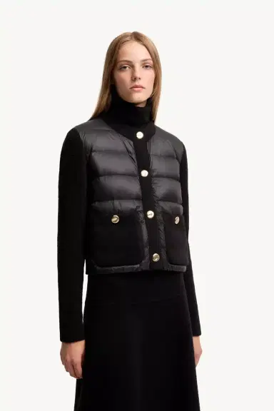 Moncler Bouclé Wool Blend Padded Cardigan | Thumbnail 5 Moncler Bouclé Wool Blend Padded Cardigan | Thumbnail 5