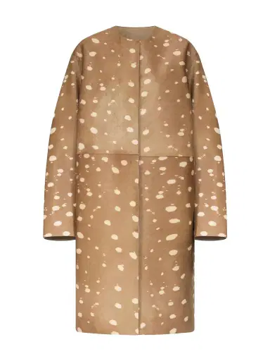 Loulou de Saison Liza Deer-Print Haircalf Coat | Thumbnail 1 Loulou de Saison Liza Deer-Print Haircalf Coat | Thumbnail 1
