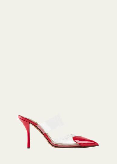 Alaïa Coeur Clear Cap-Toe Mule Pumps | Thumbnail 1 Alaïa Coeur Clear Cap-Toe Mule Pumps | Thumbnail 1