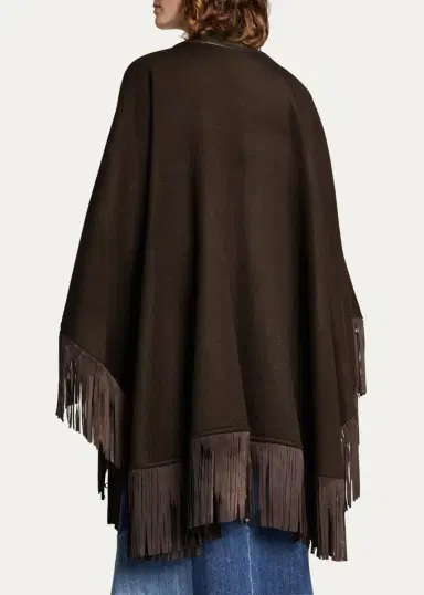 Sofia Cashmere Reversible Fringe Cashmere Cape | Thumbnail 3 Sofia Cashmere Reversible Fringe Cashmere Cape | Thumbnail 3