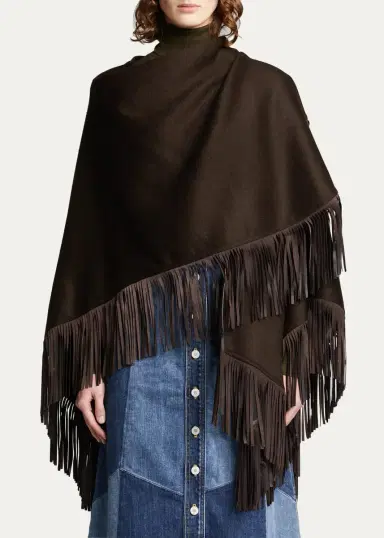 Sofia Cashmere Reversible Fringe Cashmere Cape | Thumbnail 4 Sofia Cashmere Reversible Fringe Cashmere Cape | Thumbnail 4