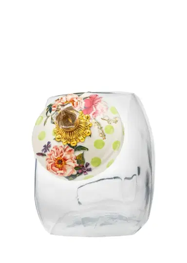 MacKenzie-Childs Cookie Jar with Wildflowers Enamel Lid | Thumbnail 1 MacKenzie-Childs Cookie Jar with Wildflowers Enamel Lid | Thumbnail 1
