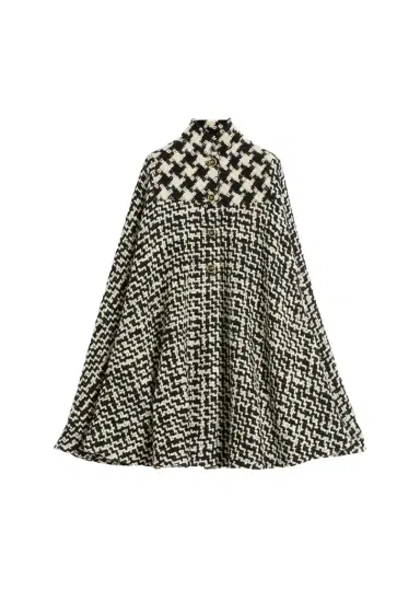 Valentino Garavani Tweed Houndstooth Wool Cape | Thumbnail 1 Valentino Garavani Tweed Houndstooth Wool Cape | Thumbnail 1