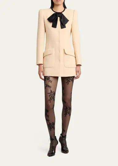 Valentino Garavani Tie-Neck Mini Blazer Dress | Thumbnail 2 Valentino Garavani Tie-Neck Mini Blazer Dress | Thumbnail 2