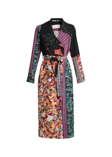 Dries Van Noten Rolano Patchwork Double-Breasted Trench Coat | Thumbnail 1 Dries Van Noten Rolano Patchwork Double-Breasted Trench Coat | Thumbnail 1