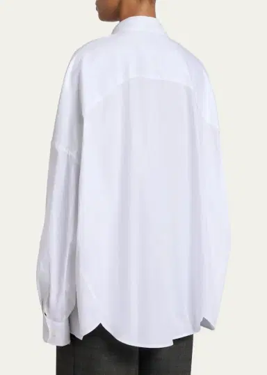 Dries Van Noten Embroidered Cotton Poplin Oversized Shirt | Thumbnail 3 Dries Van Noten Embroidered Cotton Poplin Oversized Shirt | Thumbnail 3
