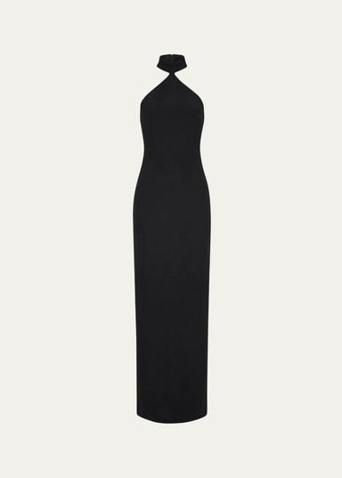 The New Arrivals by Ilkyaz Ozel Kailash Halter Column Gown | Thumbnail 1 The New Arrivals by Ilkyaz Ozel Kailash Halter Column Gown | Thumbnail 1